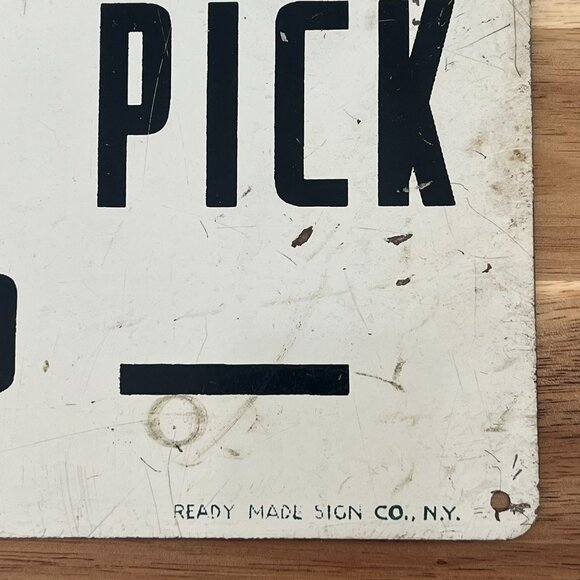 Vtg Safety First Tin Metal Sign Industrial Work Advertising Ready Made Sign Co - Picture 2 of 8